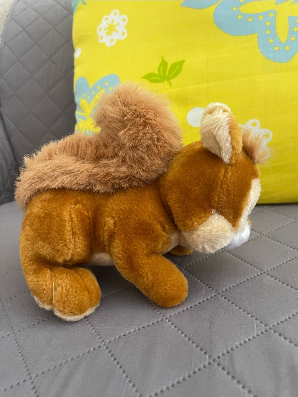 Cute Brown and Cream Chipmunk Plush Toy with Pink Nose - Picture 7 of 10